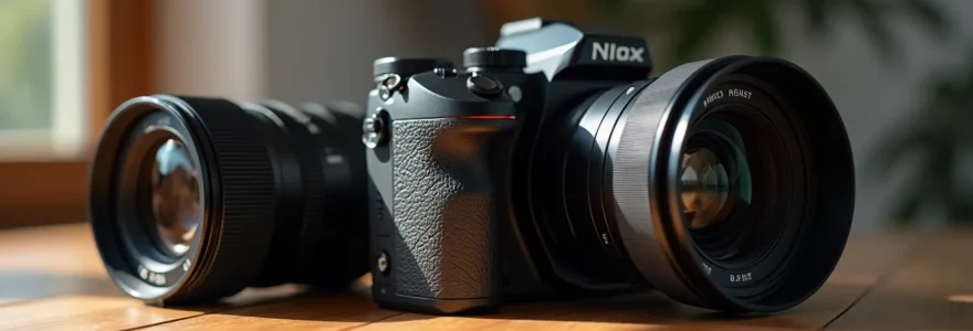 Appareil photo reflex professionnel avec objectifs interchangeables